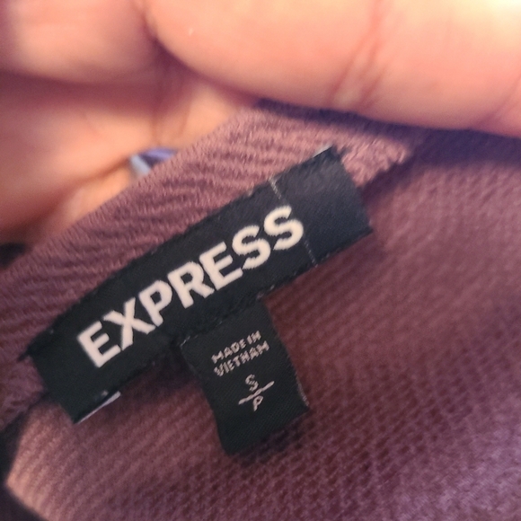 Express Ruffle Short Sleeve Blouse Mauve Sz Small - Picture 2 of 4